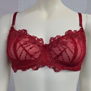Victoria's Secret Red Dream Angels Lace Push Up Bra 36DDD